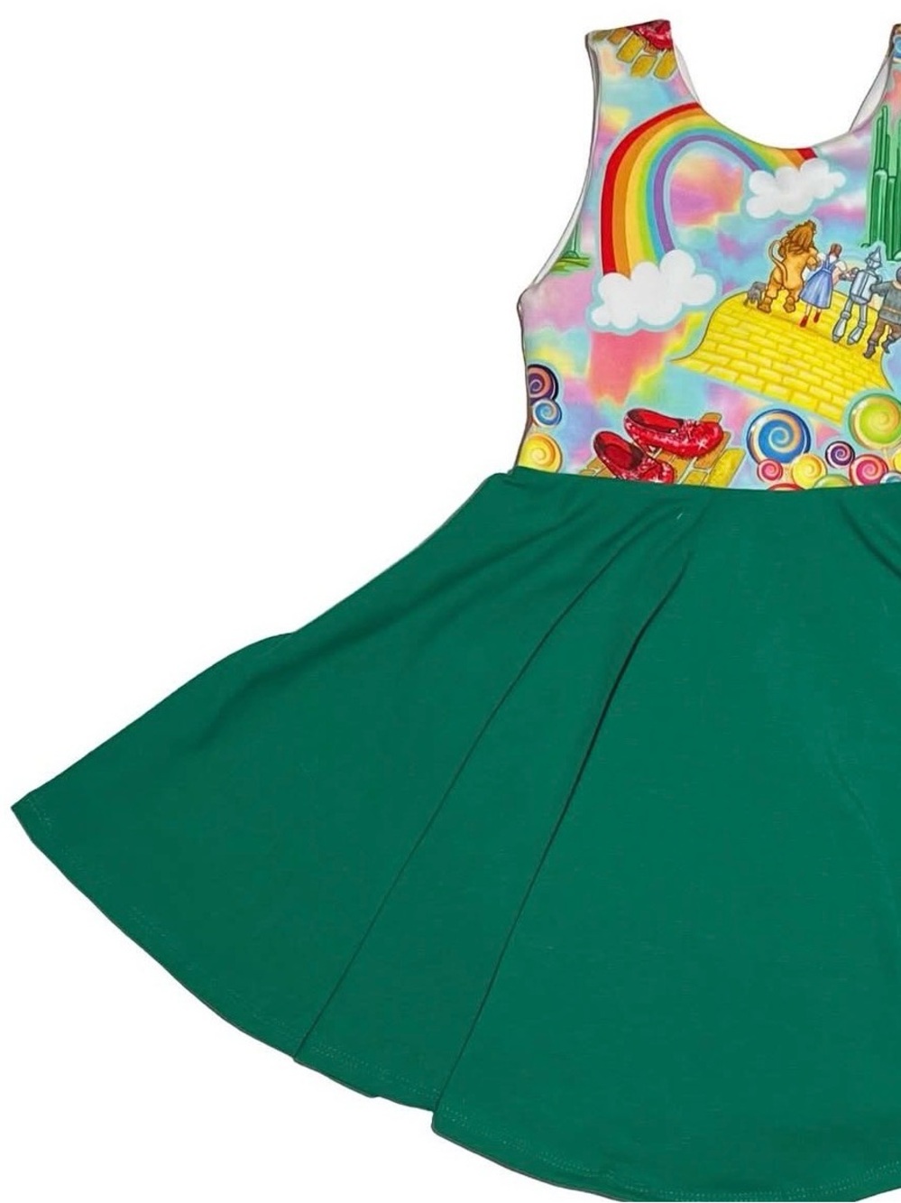 Malia + Kai Rainbow Wizard of Oz Handmade Twirl Dress Sz 8